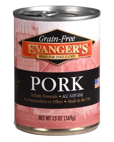 12/12.5oz Evanger's Grain-Free Pork For Dogs & Cats - Health/First Aid